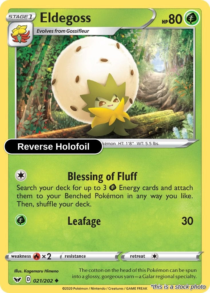 Eldegoss - 021/202 - [SWSH01 - SWSH01: Sword & Shield Base Set] - Reverse Holofoil