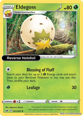 Eldegoss - 021/202 - [SWSH01 - SWSH01: Sword & Shield Base Set] - Reverse Holofoil
