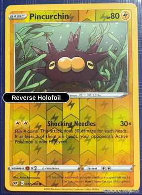 Pincurchin - 077/202 - [SWSH01 - SWSH01: Sword & Shield Base Set] - Reverse Holofoil
