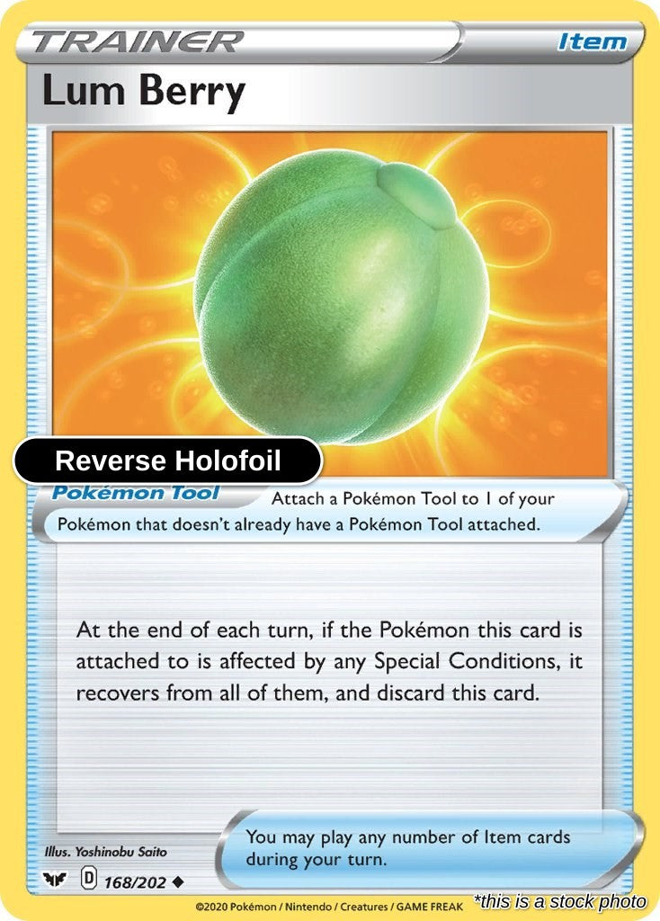Lum Berry - 168/202 - [SWSH01 - SWSH01: Sword & Shield Base Set] - Reverse Holofoil