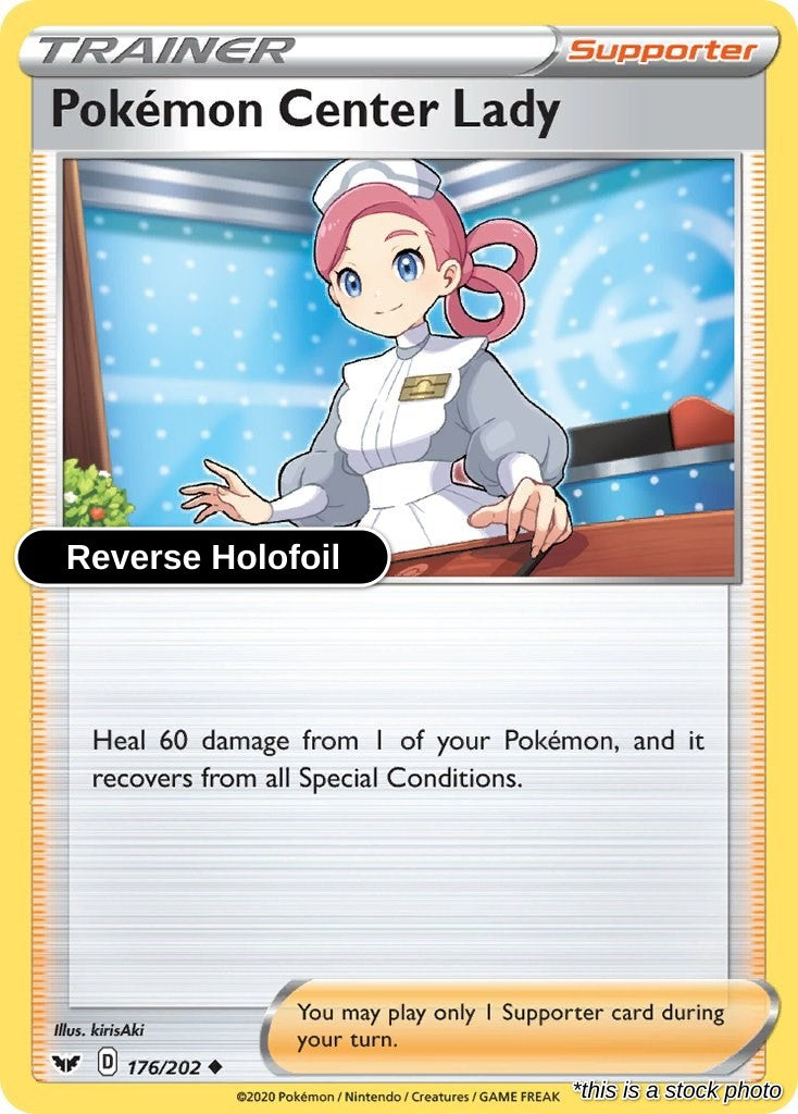 Center Lady - 176/202 - [SWSH01 - SWSH01: Sword & Shield Base Set] - Reverse Holofoil