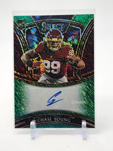 Load image into Gallery viewer, Chase Young 2020 Panini Select Green Shimmer Rookie Auto #SS-CYO /5
