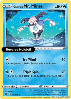 Galarian Mr. Mime - 037/192 - [SWSH02 - SWSH02: Rebel Clash] - Reverse Holofoil