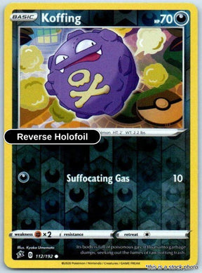Koffing - 112/192 - [SWSH02 - SWSH02: Rebel Clash] - Reverse Holofoil
