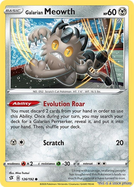 Galarian Meowth - 126/192 - [SWSH02 - SWSH02: Rebel Clash]