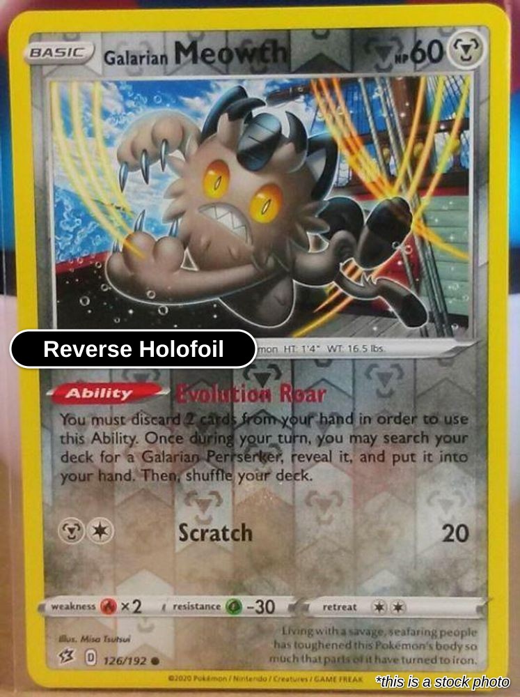 Galarian Meowth - 126/192 - [SWSH02 - SWSH02: Rebel Clash] - Reverse Holofoil