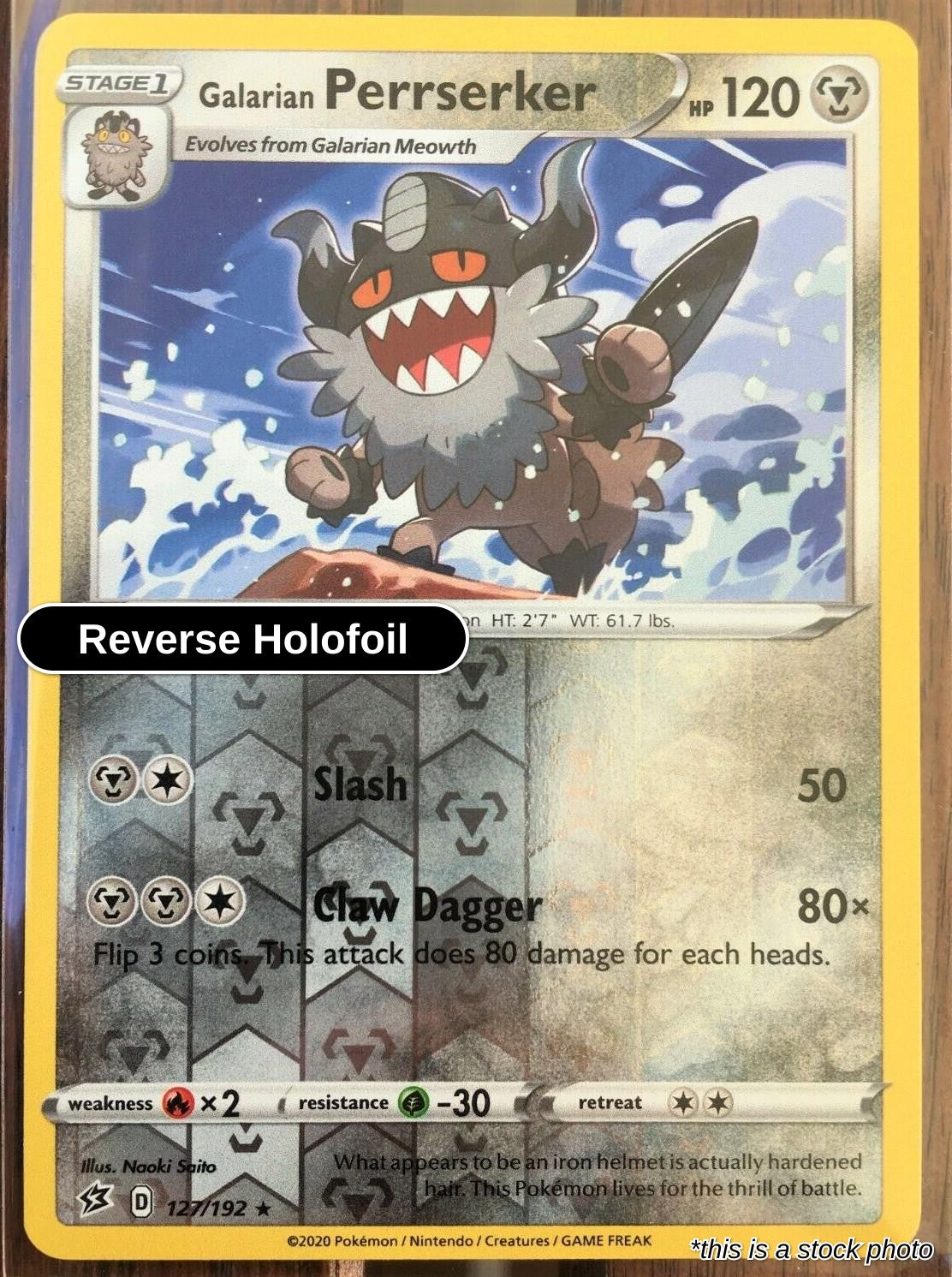 Galarian Perrserker - 127/192 - [SWSH02 - SWSH02: Rebel Clash] - Reverse Holofoil