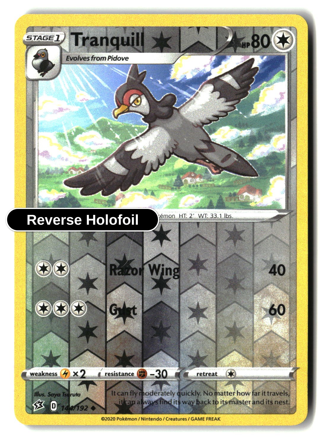 Tranquill - 144/192 - [SWSH02 - SWSH02: Rebel Clash] - Reverse Holofoil