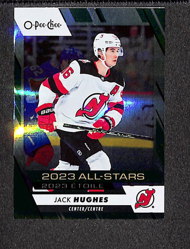 Jack Hughes 2023-24 O-Pee-Chee Pee-Chee - Rainbow Green #506 /33