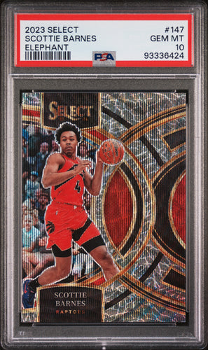 Scottie Barnes 2023-24 Panini Select Elephant Prizms #147 PSA 10