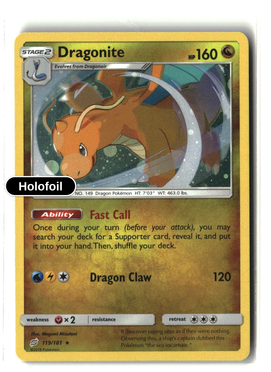 Dragonite - 119/181 (Cosmos Holo)