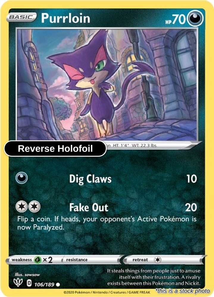 Purrloin - 106/189 - [SWSH03 - SWSH03: Darkness Ablaze] - Reverse Holofoil