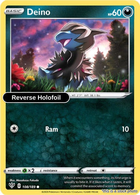 Deino - 108/189 - [SWSH03 - SWSH03: Darkness Ablaze] - Reverse Holofoil