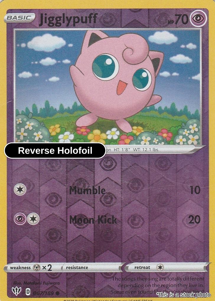 Jigglypuff - 067/189 - [SWSH03 - SWSH03: Darkness Ablaze] - Reverse Holofoil