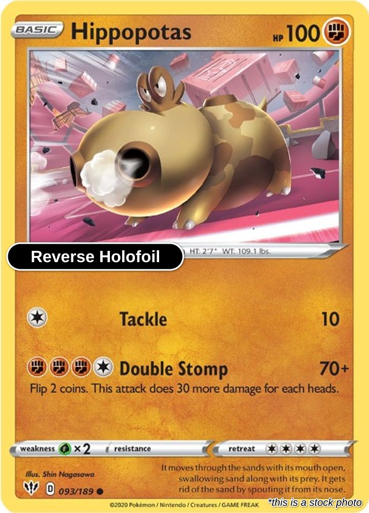 Hippopotas - 093/189 - [SWSH03 - SWSH03: Darkness Ablaze] - Reverse Holofoil
