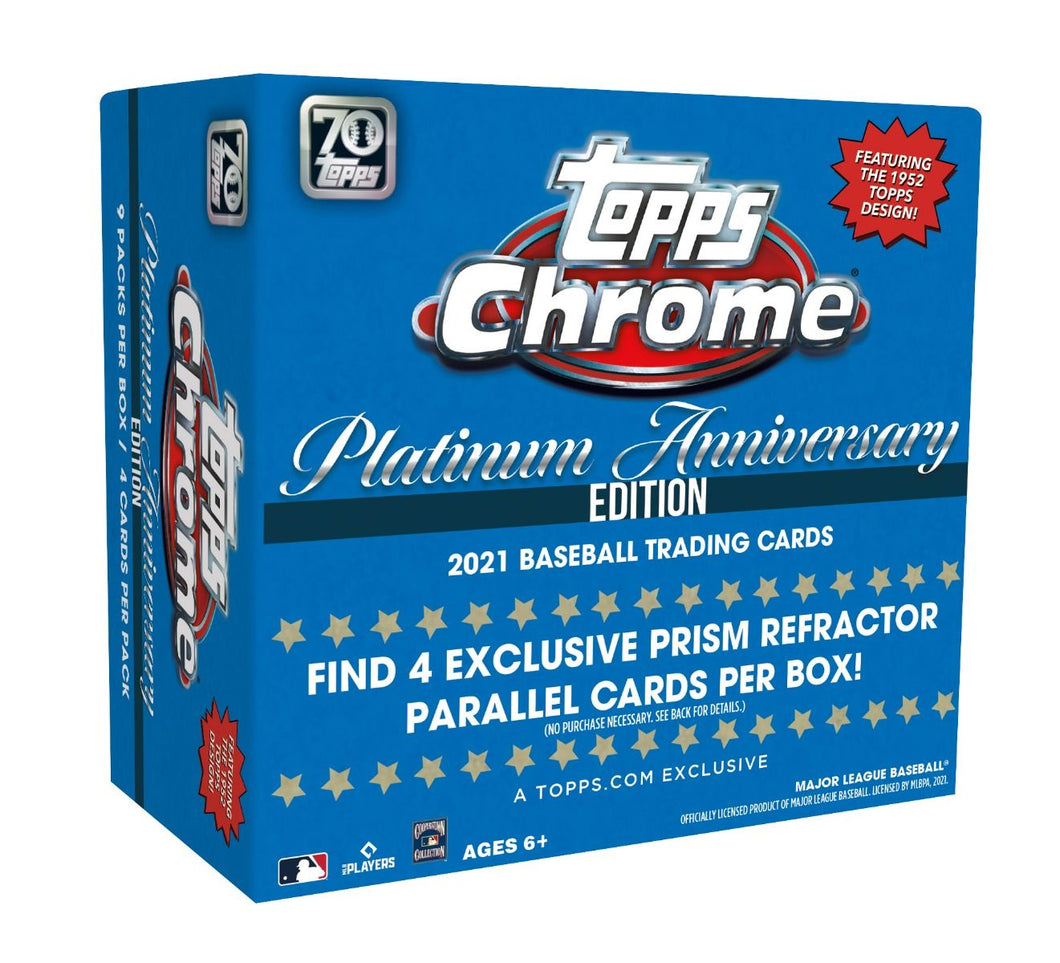 2021 Topps Chrome Platinum Anniversary Mega Box