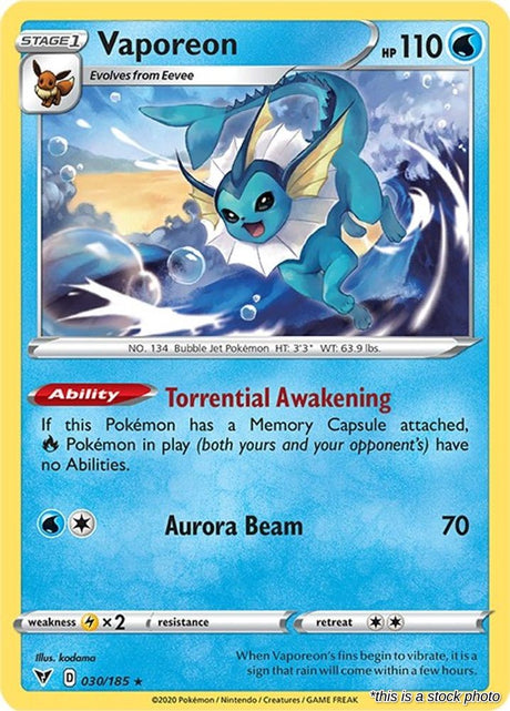 Vaporeon - 030/185 - [SWSH04 - SWSH04: Vivid Voltage]