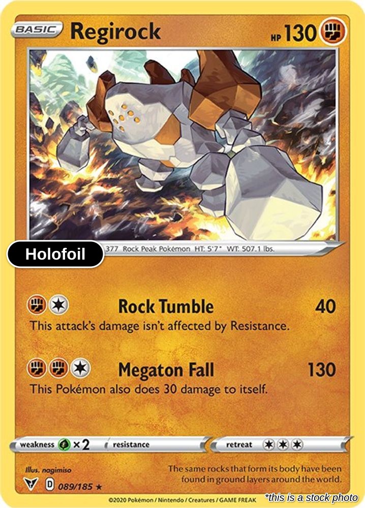 Regirock - 089/185 - [SWSH04 - SWSH04: Vivid Voltage] - Holofoil