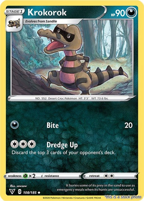 Krokorok - 108/185 - [SWSH04 - SWSH04: Vivid Voltage]
