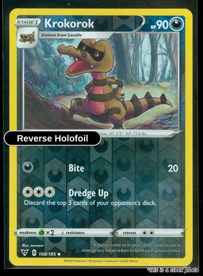 Krokorok - 108/185 - [SWSH04 - SWSH04: Vivid Voltage] - Reverse Holofoil