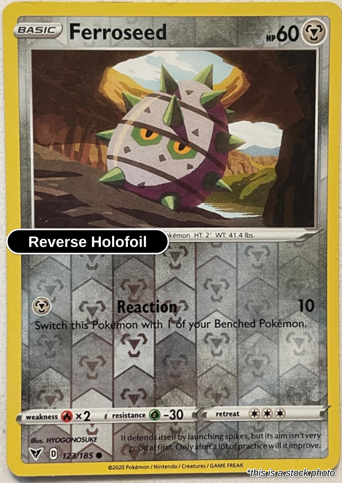 Ferroseed - 123/185 - [SWSH04 - SWSH04: Vivid Voltage] - Reverse Holofoil