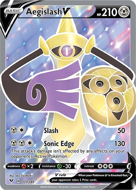 Aegislash V (Full Art) (177/185) [SWSH04: Vivid Voltage]