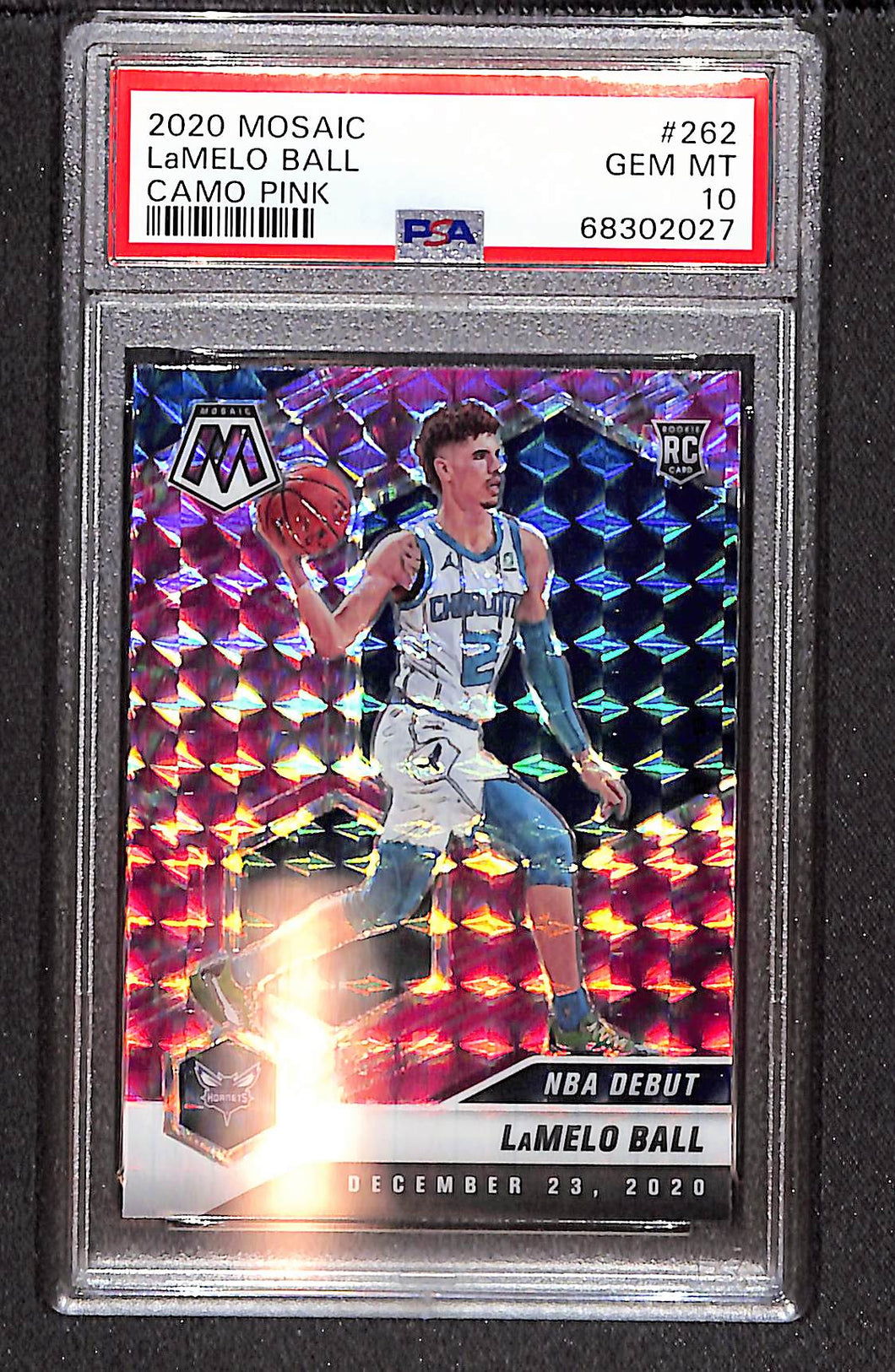 Lamelo Ball 2020 Panini Mosaic Camo Pink #262 PSA 10