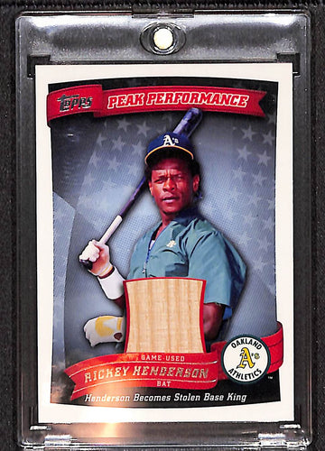 Rickey Henderson 2010 Topps Peak Performance Relics #PPR-RHE