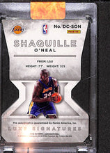 Load image into Gallery viewer, Shaquille O&#39;Neal 2015-16 Panini Luxe - Die Cut Autographs Gold #DC-SON /10
