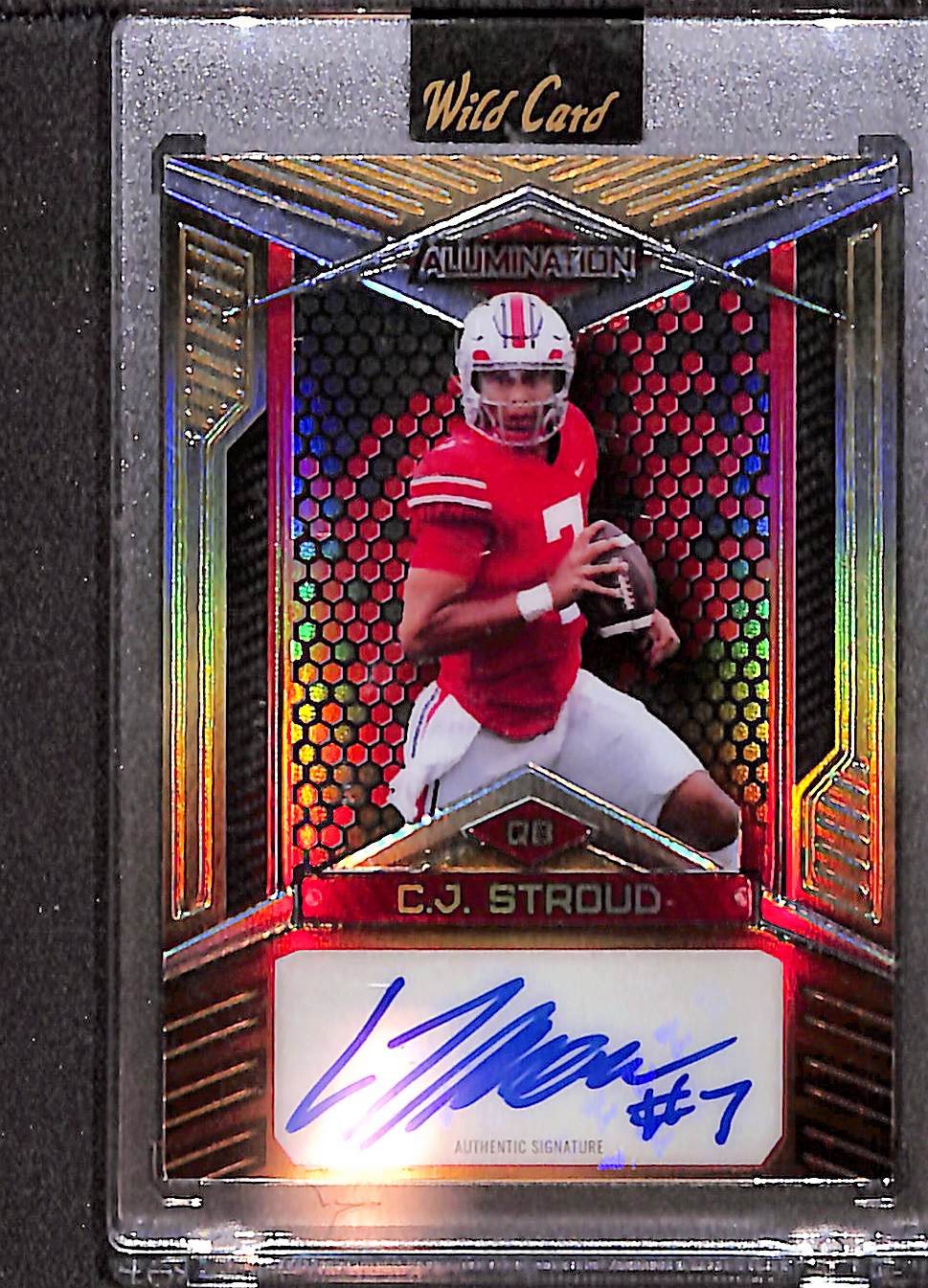 C.J. Stroud 2023 Wild Card Alumination Draft - Rainbow Gold #AB-17 /50