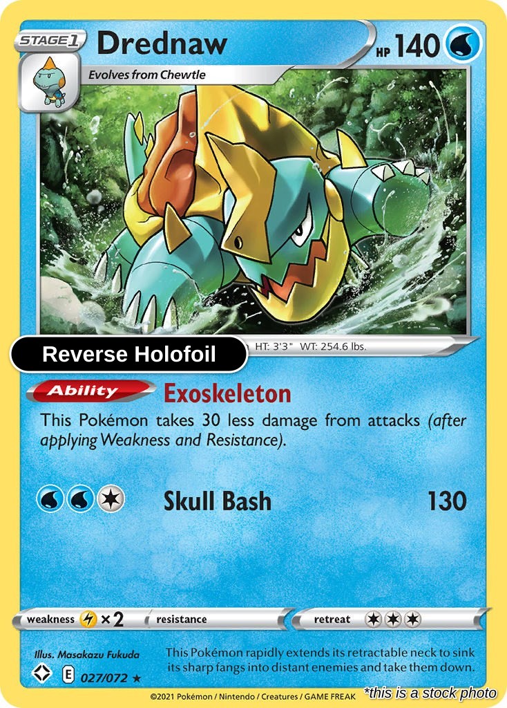 Drednaw -Reverse Holofoil - 027/072 - [SHF - Shining Fates]