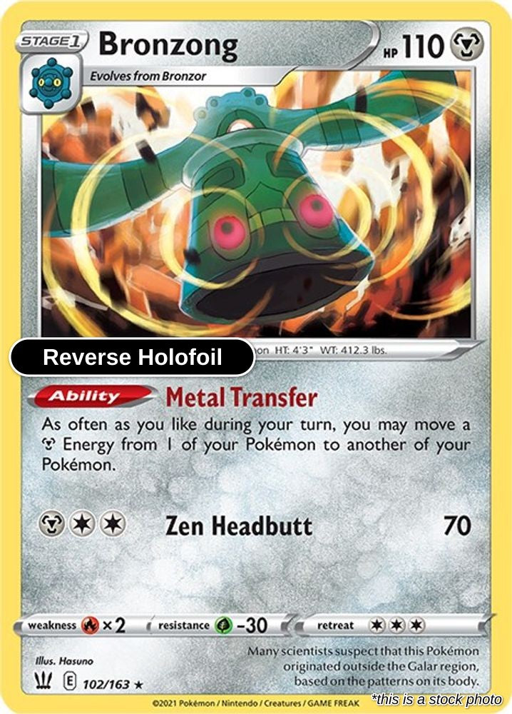 Bronzong - 102/163 - [SWSH05 - SWSH05: Battle Styles] - Reverse Holofoil