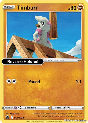 Timburr - 073/163 - [SWSH05 - SWSH05: Battle Styles] - Reverse Holofoil