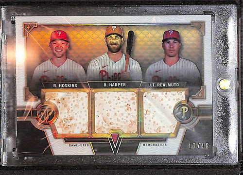 2022 Topps Triple Threads Touch 'Em All Triple Relics #TEARC-HHR /18