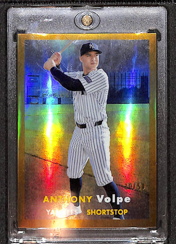 Anthony Volpe 2024 Topps Chrome Lids x Mitchell & Ness Gold Refractors #6 /50