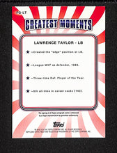 Load image into Gallery viewer, Lawrence Taylor 2024 Finest Greats Autographs Gold Geometric Refractor #FG-LT /50
