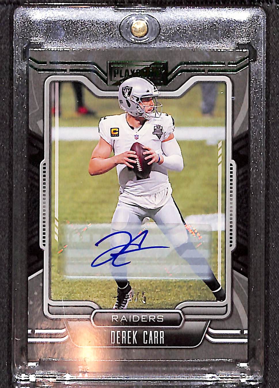 Derek Carr 2021 Panini Playbook Signatures Green #52 /5