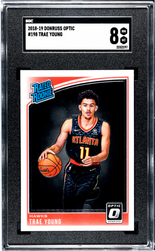 Trae Young 2018-19 Donruss Optic #198 SGC 8