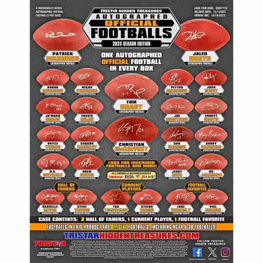 2023 Tristar Hidden Treasures Autographed Authentic Footballs Season Edition