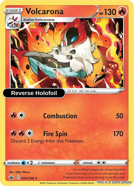 Volcarona - 024/198 - [SWSH06 - SWSH06: Chilling Reign] - Reverse Holofoil