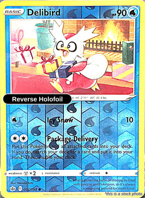 Delibird - 032/198 - [SWSH06 - SWSH06: Chilling Reign] - Reverse Holofoil