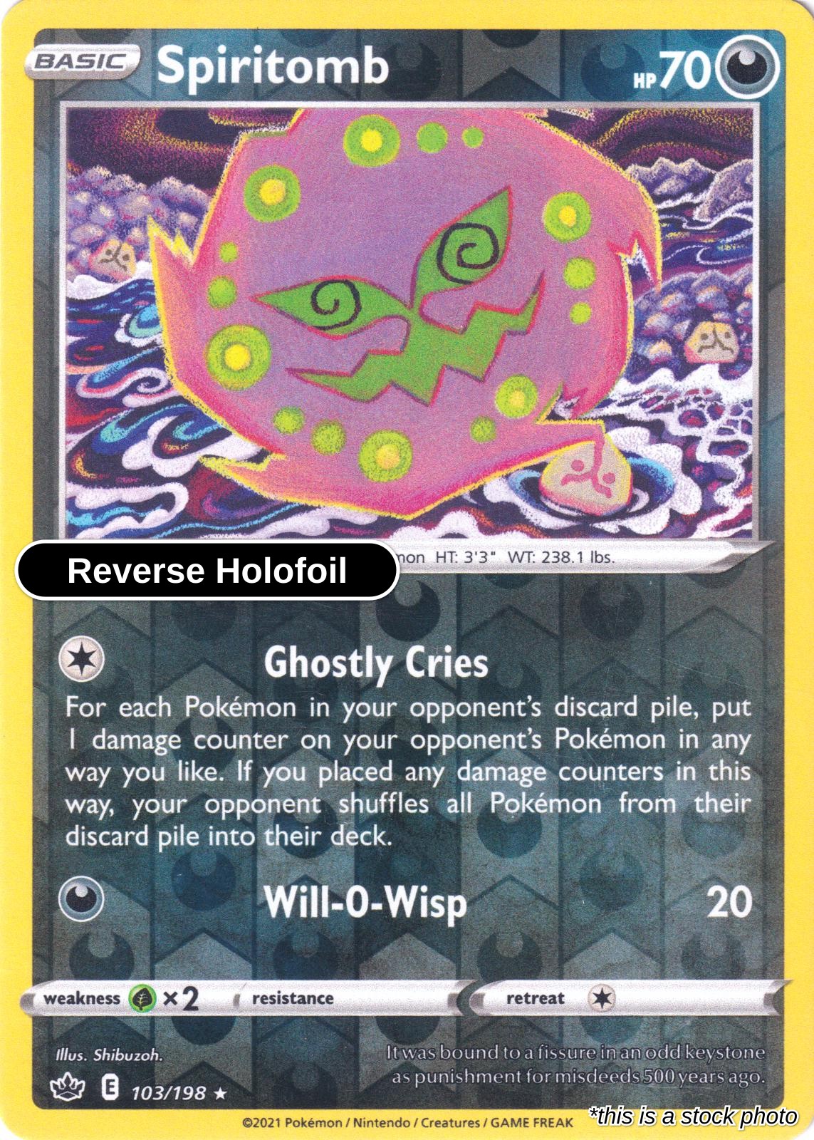 Spiritomb - 103/198 - [SWSH06 - SWSH06: Chilling Reign] - Reverse Holofoil