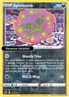 Spiritomb - 103/198 - [SWSH06 - SWSH06: Chilling Reign] - Reverse Holofoil
