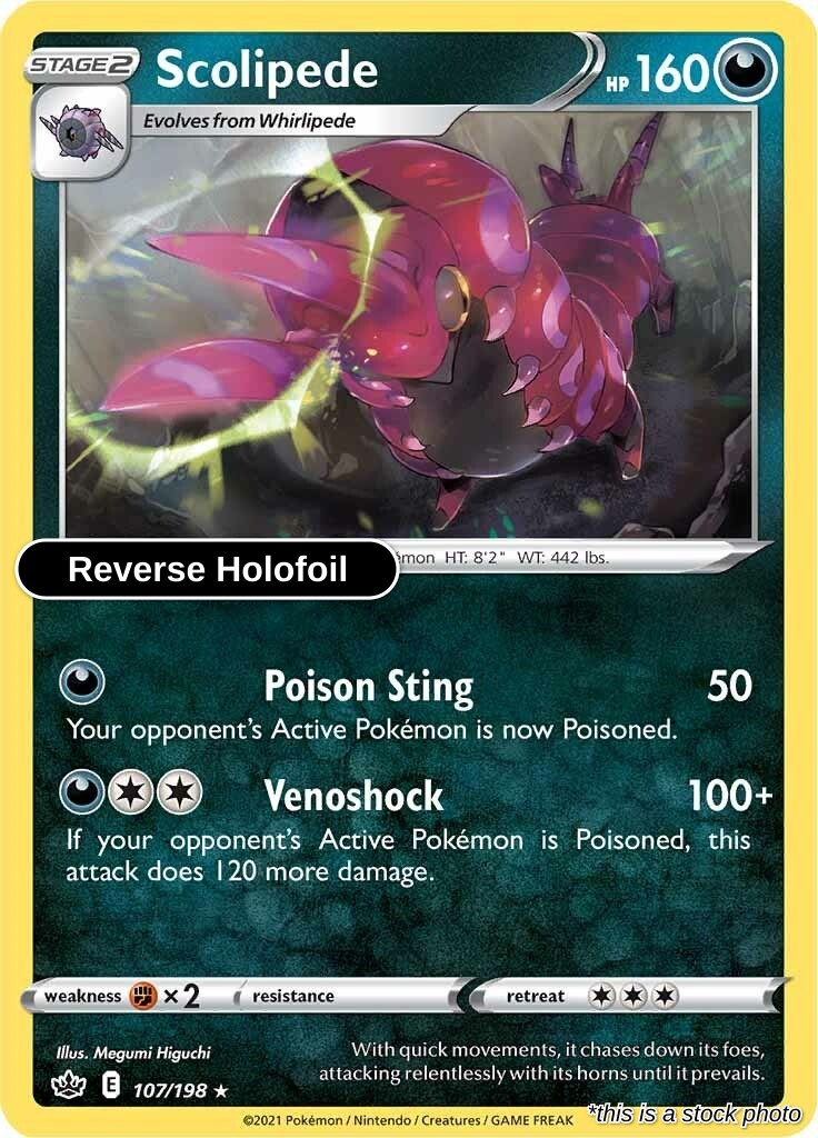 Scolipede - 107/198 - [SWSH06 - SWSH06: Chilling Reign] - Reverse Holofoil