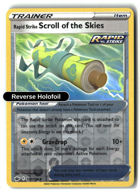 Rapid Strike Scroll of the Skies - 151/198 - [SWSH06 - SWSH06: Chilling Reign] - Reverse Holofoil