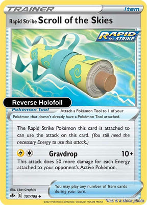 Rapid Strike Scroll of the Skies - 151/198 - [SWSH06 - SWSH06: Chilling Reign] - Reverse Holofoil