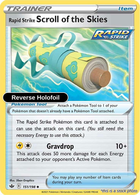 Rapid Strike Scroll of the Skies - 151/198 - [SWSH06 - SWSH06: Chilling Reign] - Reverse Holofoil