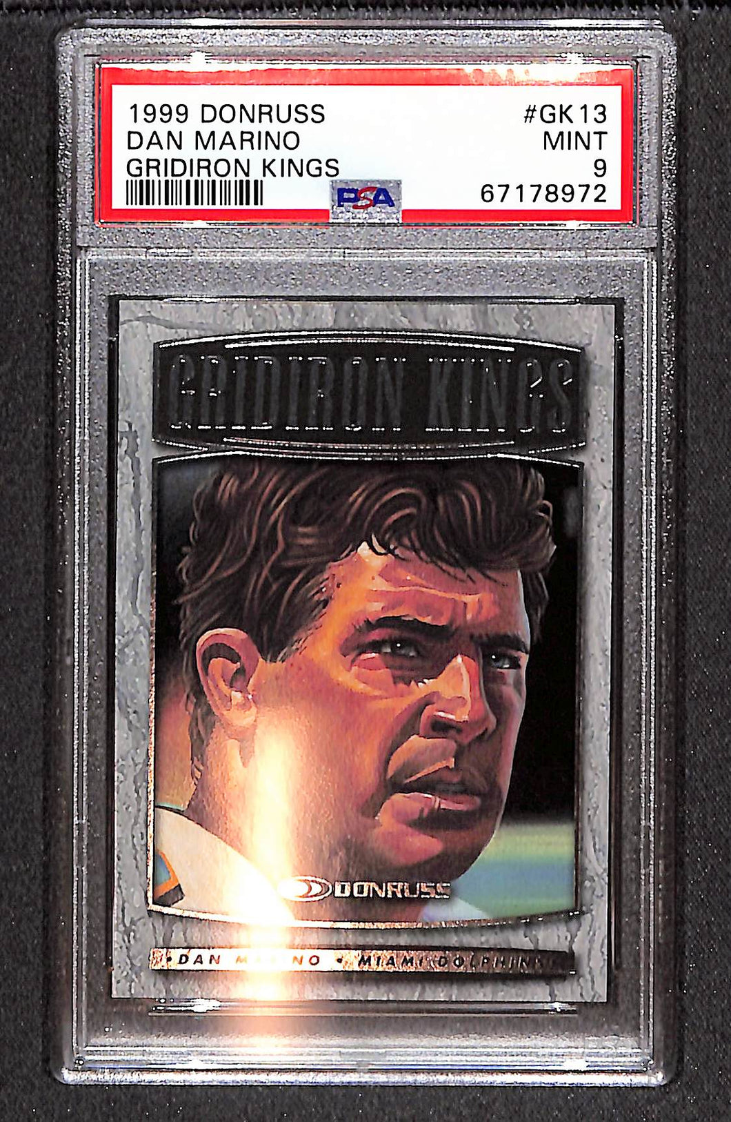Dan Marino 1999 Donruss Gridiron Kings #GK13 /5000 PSA 9