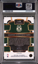 Load image into Gallery viewer, Giannis Antetokounmpo 2023 Panini Select Purple Cracked Ice #60 /99 PSA 9
