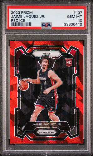 Jaime Jaquez Jr. 2023 Panini Prizm Red Ice #137 PSA 10